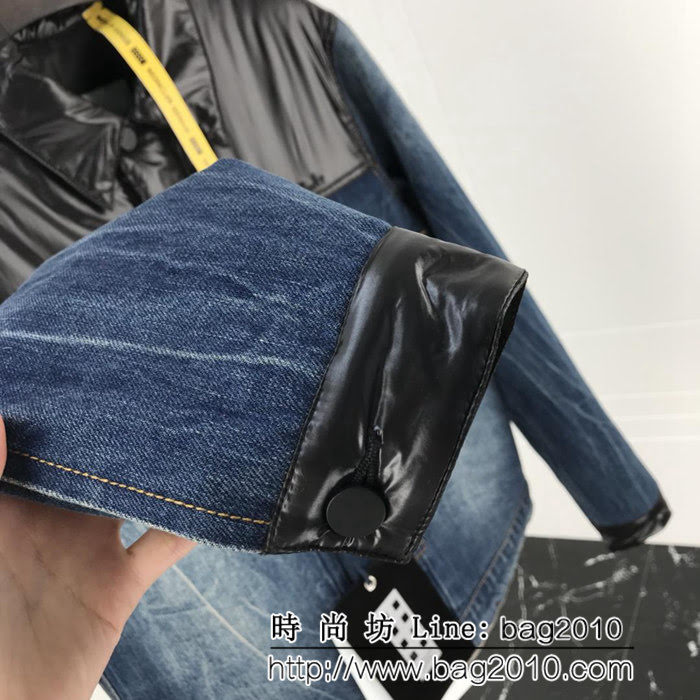 MONCLER蒙口 全球限量 藤原浩系列 牛仔拼接羽絨服夾克外套 情侶款 ydi1694